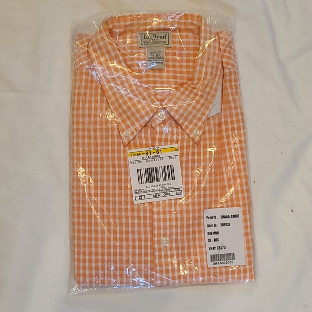 Ll Bean seersucker long sleeve shirt